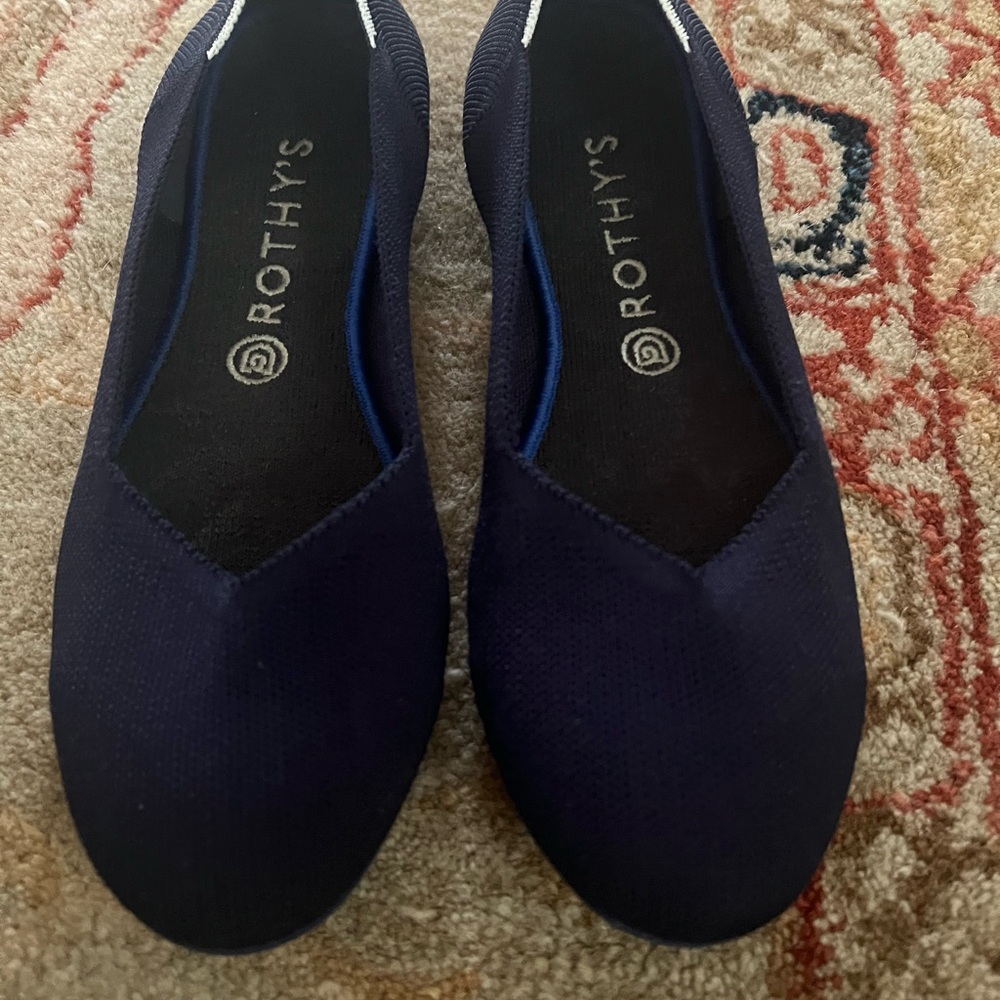 Navy Rothy’s - Authentic- Good Used Condition. Insoles have wear. 10.5.  Navy.